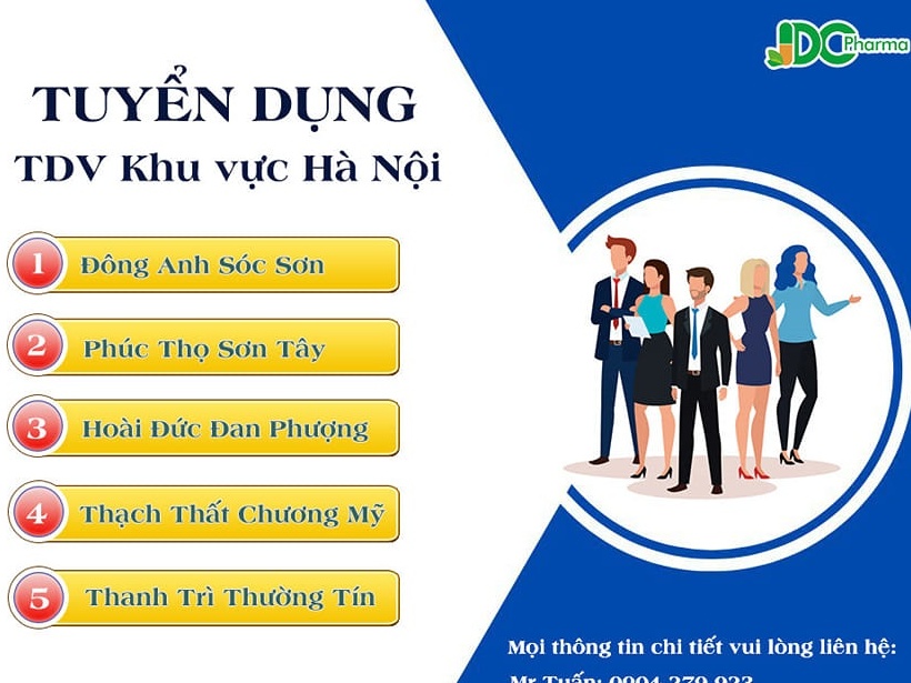 Công ty CP IDC PHARMA Việt Nam tuyển dụng nhân sự ngoại thành Hà Nội